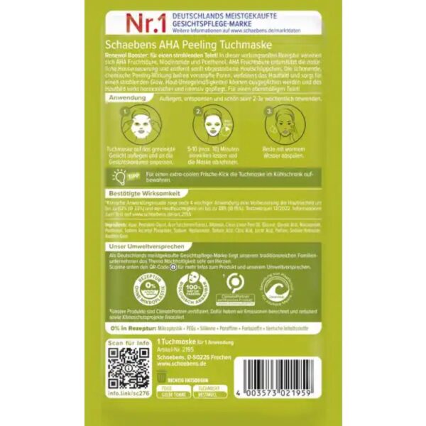Masca servetel Schaebens Aha Peeling 1buc(a)