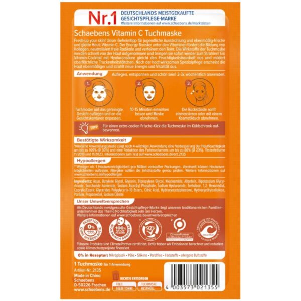 Masca servetel Schaebens VitaminaC 1buc(a)