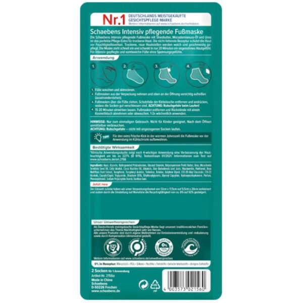 Schaebens Fussmaske Intensiv 2buc(a)