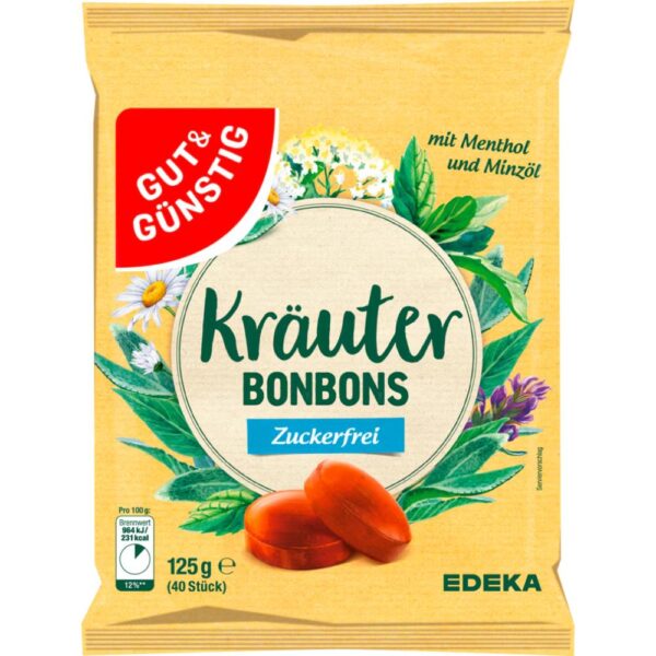 G&G Krauter Bonbons fara zahar 125g