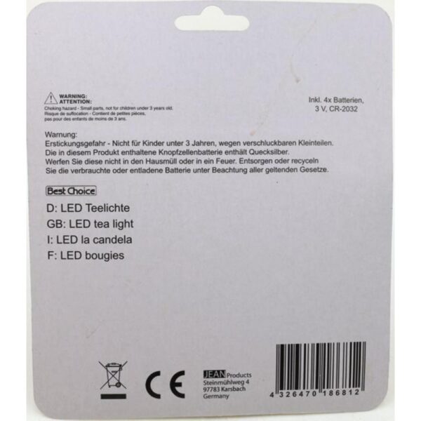 Set 4 lumanari led Best Choice cu baterii(a)