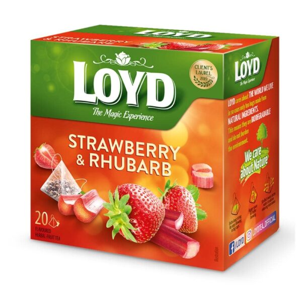 Ceai Loyd Capsune si Rubarba 20x2g