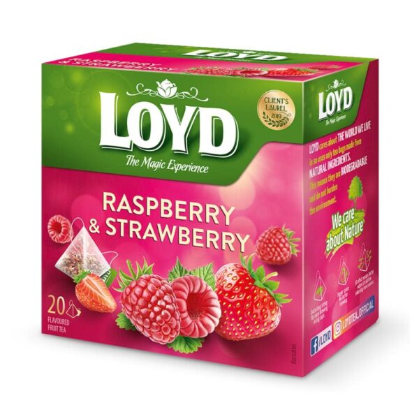 Ceai Loyd Zmeura si Capsune 20x2g
