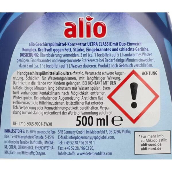 Detergent vase Alio Ultra Classic 5in1 500ml(a)