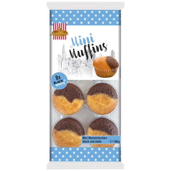 Mini Muffins Black&White 8buc 180g