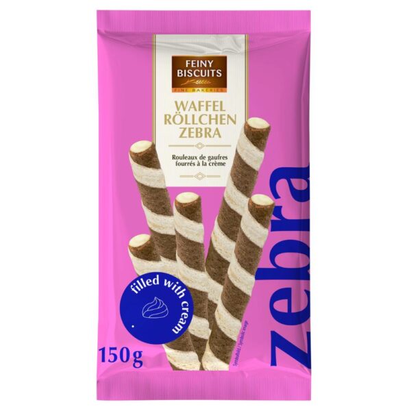 Rulouri de napolitane Zebra 150g