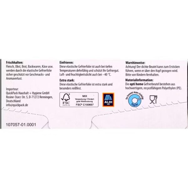 Pungi congelator Opti 1L 100 bucati(a)