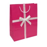 Punga cadou funda rosie 16x11.5cm - imagine 3