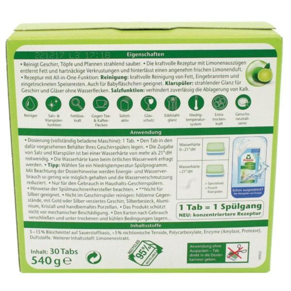 Frosch Tabs All-in-1 Limone 30 bucati