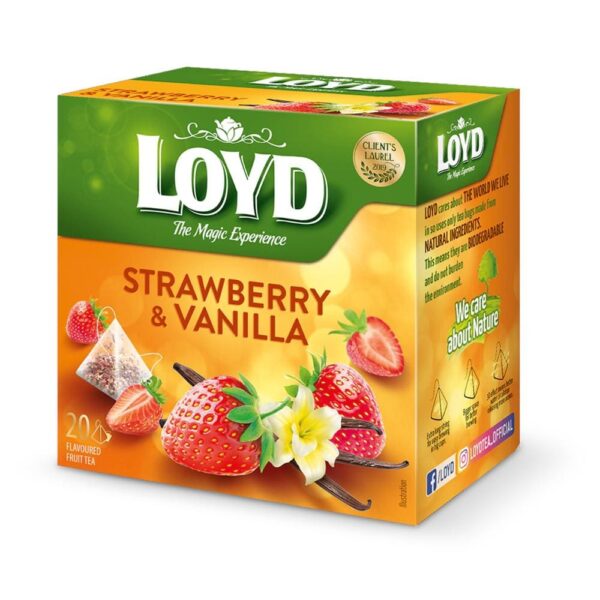 Ceai Loyd Capsune si Vanilie 20x2g