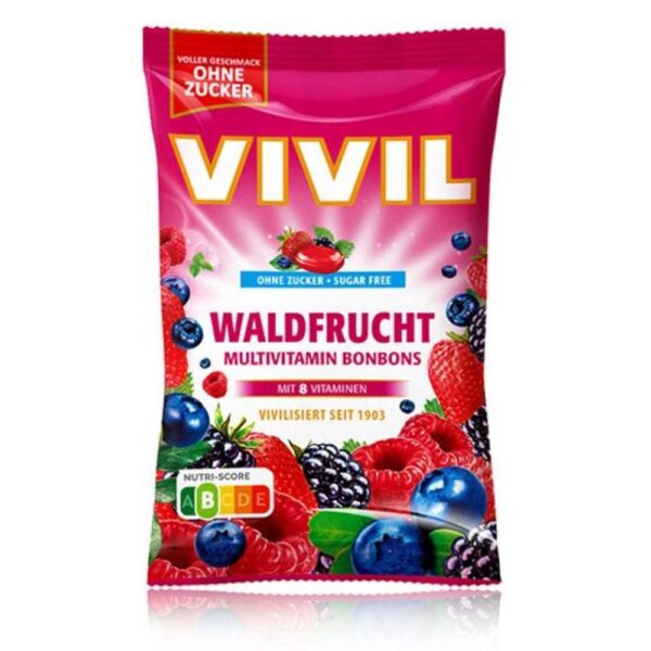 Vivil fructe padure bomboane fara zahar 120g