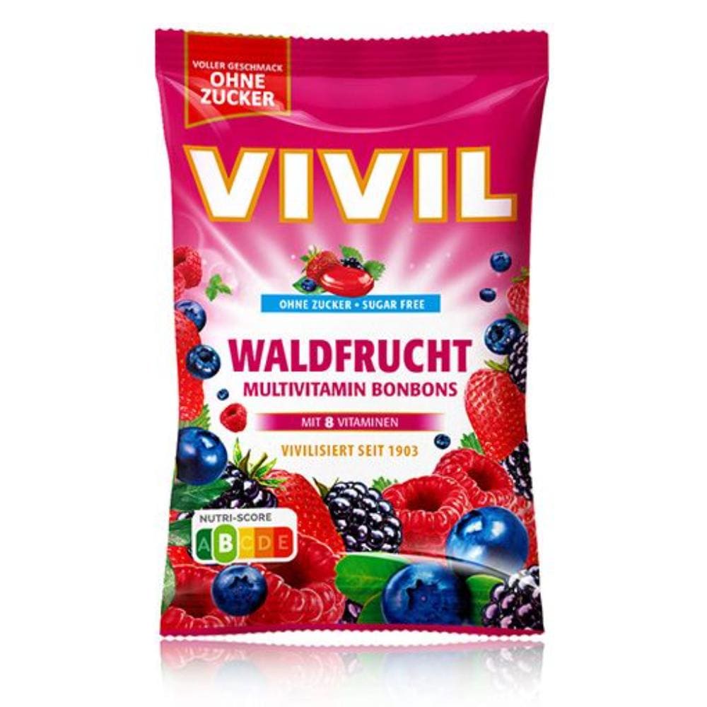 Vivil fructe padure bomboane fara zahar 120g
