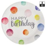 Set farfurii Happy Birthday 8buc