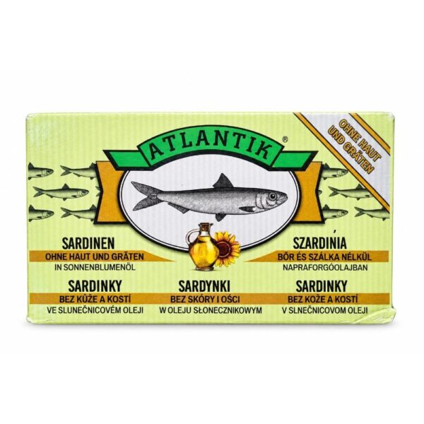 Sardine Atlantik in ulei fara piele 125g