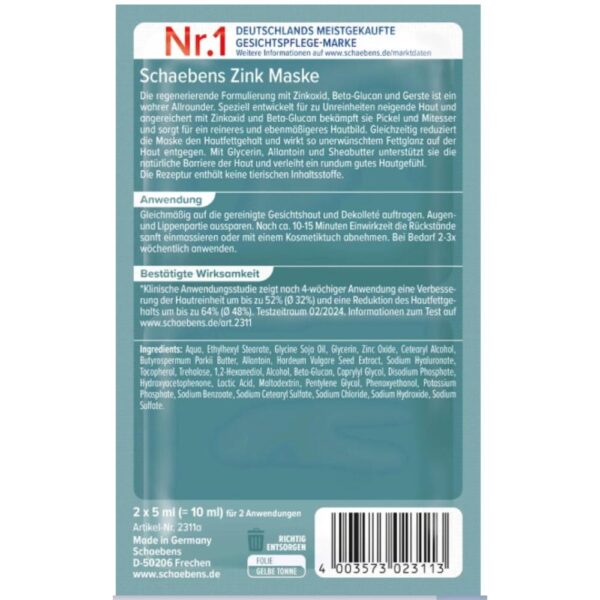 Schaebens masca cu zink 10ml2